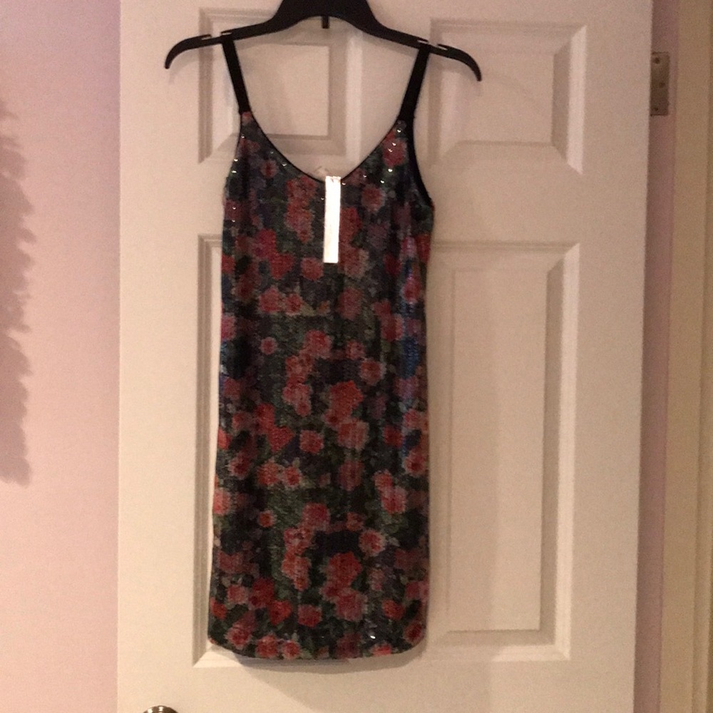 Aqua sequin dress